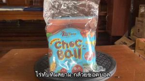 ไร่ทับทิมสยาม กล้วยช็อคบอล กล้วยเคลือบช็อกโกแลต ขนาด 50 กรัม จำนวน 4 ซอง