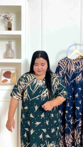 DASTER JUMBO RAYON TEBAL LD 160 BUSUI BUMIL | BB 80-140KG DRESS WANITA RAYON RESLETING DEPAN MOTIF BATIK