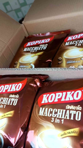 Combo 3 bịch Cafe sữa hoà tan nội địa Thái Lan 3in1 KOPIKO MACCHIATO 20 gói × 25g