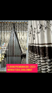 Gorden Jendela Hordeng Pintu Gorden floking Gorden