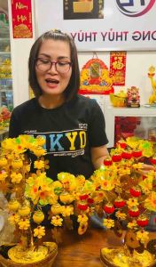 Cây cành vàng lá ngọc mẫu trái đèn lồng trưng Tết
