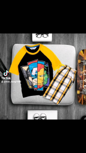 Bộ áo thun cotton xuất quần kaki dành cho bé trai size 22kg-52kg