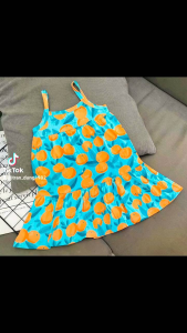 ĐẦM THUN COTTON XUẤT DƯ MỀM MÁT MỊN DÀNH CHO BÉ GÁI SIZE TỪ 8KG-24KG