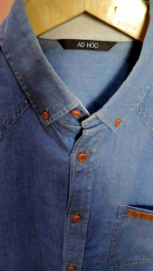 Kemeja Denim Ad Hoc Original Second Size S