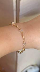US 10karats gold bracelet swarovski crystal stone