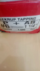 WILSON Sekrup Tapping P + AB Kepala Bulat 3cm Per 50 Pcs | Sekrup P+AB 6x1 1/4 Inch