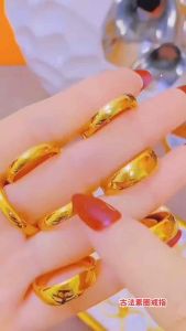 (Bebas beli 2 dapat bonus) C02 Cincin polos emas nikah simple wanita titanium