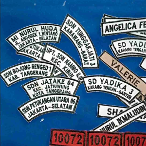 Custom Bordir Nama Lokasi Seragam Siswa Sekolah SD SMP SMA