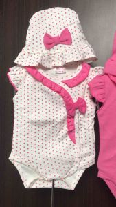 ชุดบอดี้สูท พร้อมหมวก 3 ใบ มินนี่เม้าส์ ชุดเด็ก เสื้อผ้าเด็กแรกเกิดถึง 9 เดือน มีสต๊อกพร้อมส่ง มีเก็บเงินปลายทาง