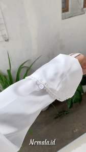 Mukena Umroh Haji Potongan dewasa Jumbo wanita Berlengan Kancing armani silk Premium