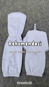 Sarung tangan hendsock Solat Umroh haji Wanita 2in1 berkancing renda cantik