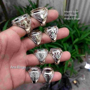 Grosir Ring Alpaka Super Top Platting 1 Kodi (20Pcs) Bukan Perak Atau Titanium