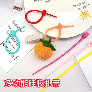 Silikon Cable Organizer / Ikatan Manajemen Kabel Kabel Ties Reusable