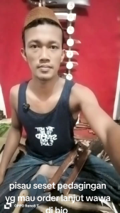 pisau seset perdagingan asli produk Bondowoso panjang keseluru bilah 20 cm