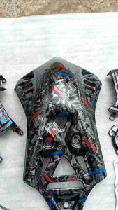 TUTUP MESIN KLX KAWASAKI 150 CARBON CELUP WTP MOTIP BLUERED DTRACKER 150 COVER MESIN KANAN DAN KIRI
