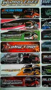 sticker bus telolet new design 30pcs sudah dipotong