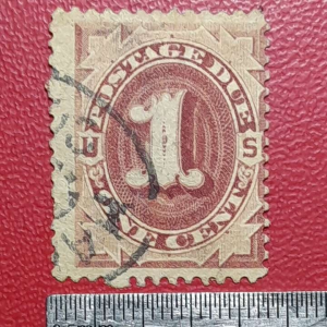 Koleksi Prangko kuno USA lawas antik 1 cent postage due 1879 USED