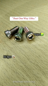 Baut One Way 150cc isi 3pcs  (31F) Sparepart Roda3