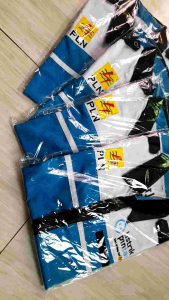 kemeja pln putih biru mantaf