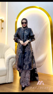 DRESS GAMIS MODE MEGUMI SET HIJAB VOAL TERBARU BY HMF 100%ASLI REAL