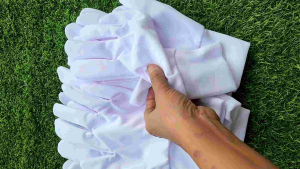 ถุงมือผ้า สีขาว TC แบบยาวต่อข้อ ถุงมือใส่ทำงาน