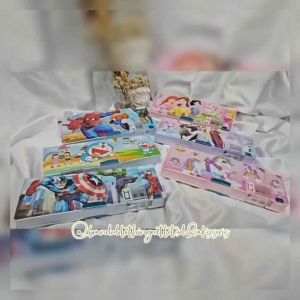 Kotak Pensil Magnet 2 Sisi + 2 Rautan + Tempat Penghapus