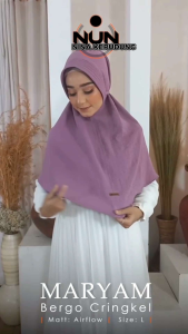 hijab bergo pet crinkel L muslimah model kekinian