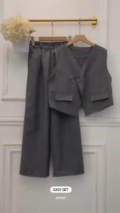 EASY ONESET. Bahan Premium Cotton Semuwoll Import. Vest: LD.100cm PJ.55cm. Kancing Aktif. PANTS: LP.60-90cm PJ.95cm pinggang Belakan Karet.