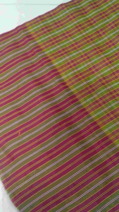 ผ้าขาวม้าไทย ใช้ตกแต่งงานบุญ งานกฐิน งานแต่ง รับไหว้พิธีต่างๆขนาดต่อผื่น75×180 cm.สินค้าขายยกม้วน 20ผื่น ต่อกัน.