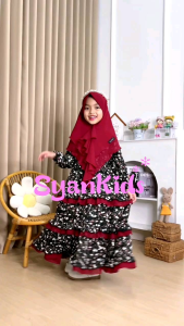 Gamis Anak Isyan Kids Set Jilbab Syari By SyanKids Usia 4 Sampai 10 Tahun