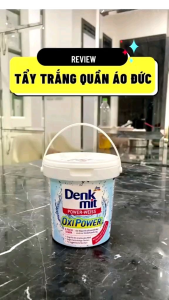 BỘT TẨY TRẮNG VẾT Ố VÀNG QUẦN ÁO DENKMIT ĐỨC hộp 750gr: Làm Sạch những vết ố vàng bẩn lâu ngày