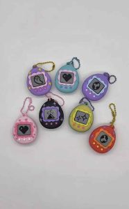 CLICK-ET! Tamagotchi Clicker Keychain by Slycelab 3D Printed Cute Fidget Toy for Stress Relief