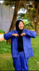 Jas Hujan Raincoat Pria Wanita Setelan Baju Celana Terbaik by Akula Anti Rembes Maroon