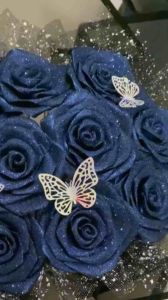 Buket Bunga Pita Satin Gliter Model Terbaru