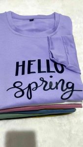 Kaos Wanita Lengan Panjang Merah & Motif LOVE BEAR Terbaru