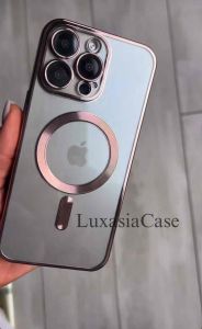 CASE MAGSAFE ELECTROPLATING METALIC MAGNETIC IPHONE 11 12 13 14 15 PRO MAX PLUS LENS GUARD PROTECTOR FULL COVER