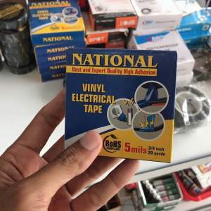 Isolasi National - National Vinyl Electrical Tape - Solasi Solatip Kabel Hitam Listrik 20 Yards