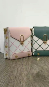 Tas Selempang Wanita Import Ada Gantungan Tas Selempang Mini Cewek Kulit Pu Pink Khaki Green Black 80315 0315