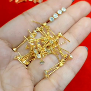 ANTING TUSUK BAYI DAN ANAK 025 GR PERAK ASLI LAPIS EMAS