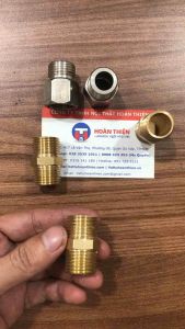 Nối 2 đầu răng ngoài răng trong 21mm đồng thau thực đo 20mm 1/2 21mm răng ren ngoài thau răng ren trong inox