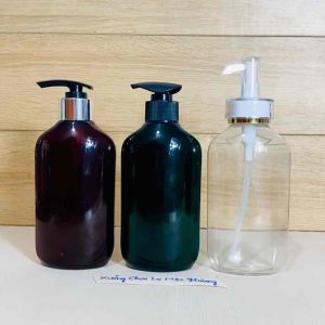 Chai lọ nhựa vòi nhấn cao cấp 300ml-màu NÂU/XANH/TRONG - Đủ kiểu dáng/đủ kiểu vòi.. Đựng dầu gộisữa tắm-Hàng đẹp-Chất lượng