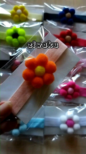 Bandana Bayi LUNA & Aksesoris Rambut Pompom Ziwaku