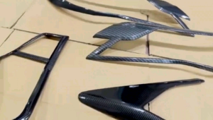 Paket Garnish Depan Belakang All New Pajero 2016 2018 2020 Carbon Glossy Kilap