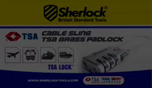 Gembok TSA Travel Sherlock Sling 3 Codes Zinc Alloy Body (ORI TSA)