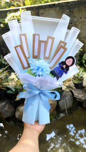 Buket Hari Guru/ Buket Kosongan Snack/ Kopi/ Foto/ Coklat/ Guru Perempuan/ Gratis Kartu Ucapan/ Buket Gradasi Murah Kado