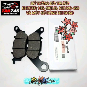 Má phanh bố thắng đĩa trước EXCITER 135 heo dầu 1 piston Sirius xăng cơ đời 2016 về trước Nouvo 456 và một số dòng xe khác