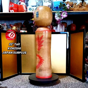 22in JAPAN SURPLUS JUMBO KOKESHI • JAPANESE WOODEN DOLL