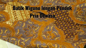Batik Wiguno 40001095 Katun lengan Pendek 1/2 furing Baju Kemeja Pria Dewasa Kancing