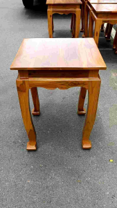 โต๊ะเคียงขาสิงห์ โต๊ะไม้สัก โต๊ะวางน้ำชา