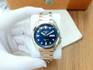ĐỒNG HỒ NAM CHÍNH HÃNG Seiko SRPE53K1 Automatic Blue Dial Hardlex Silver Stainless Steel For Men